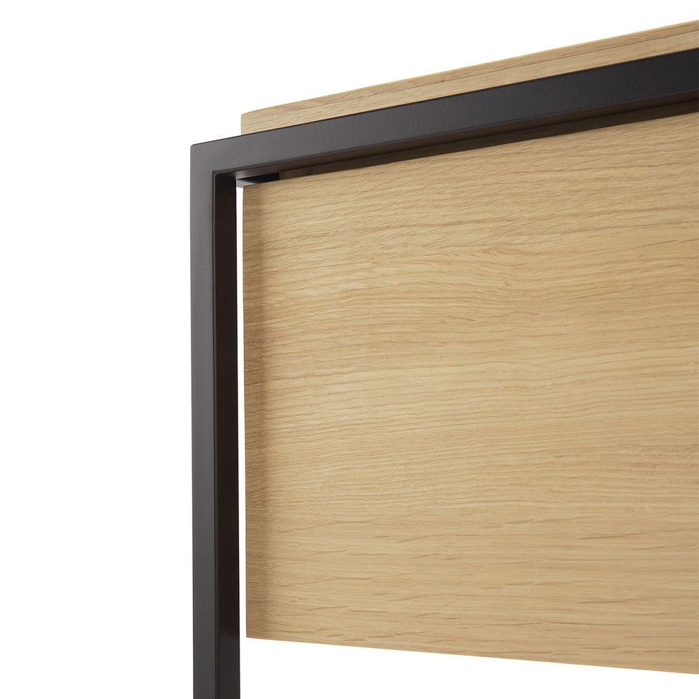 Monolit Bedside Table - Oak/Black