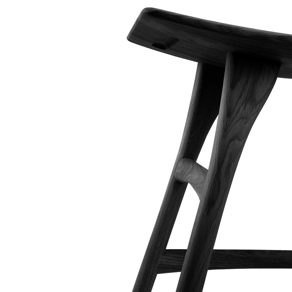 Osso Stool - Black Oak