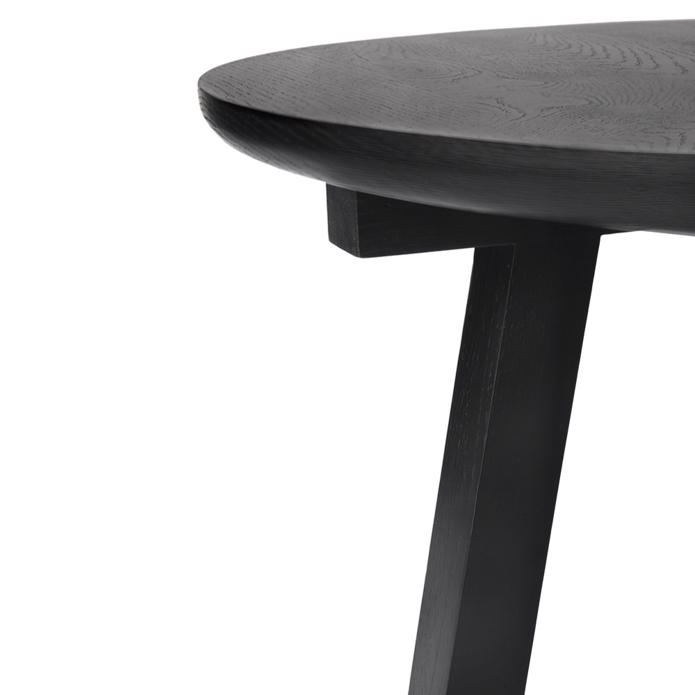 Tripod Side Table Black Oak 2 | Rouse Home
