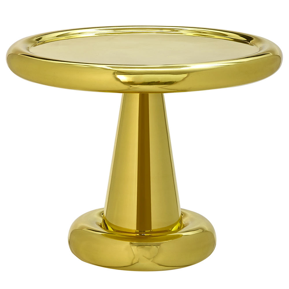 Spun Short Side Table - Brass