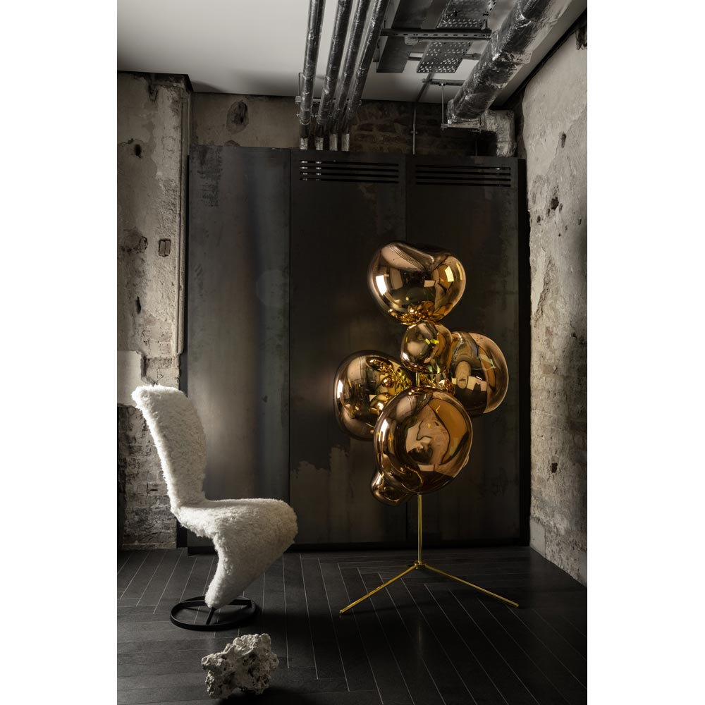 Melt Floor Chandelier Gold 6 | Rouse Home