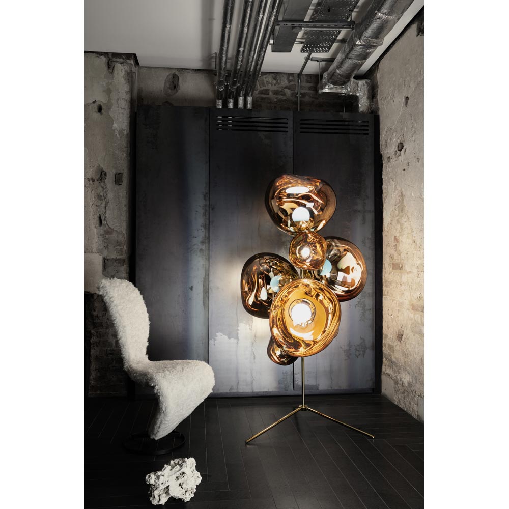 Melt Floor Chandelier Gold 7 | Rouse Home