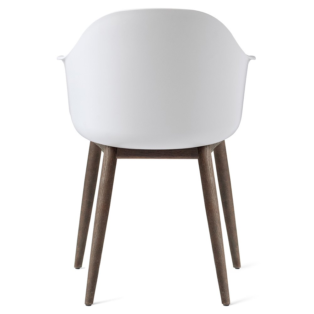 Harbour Dining Chair - White, Dark Oak Base