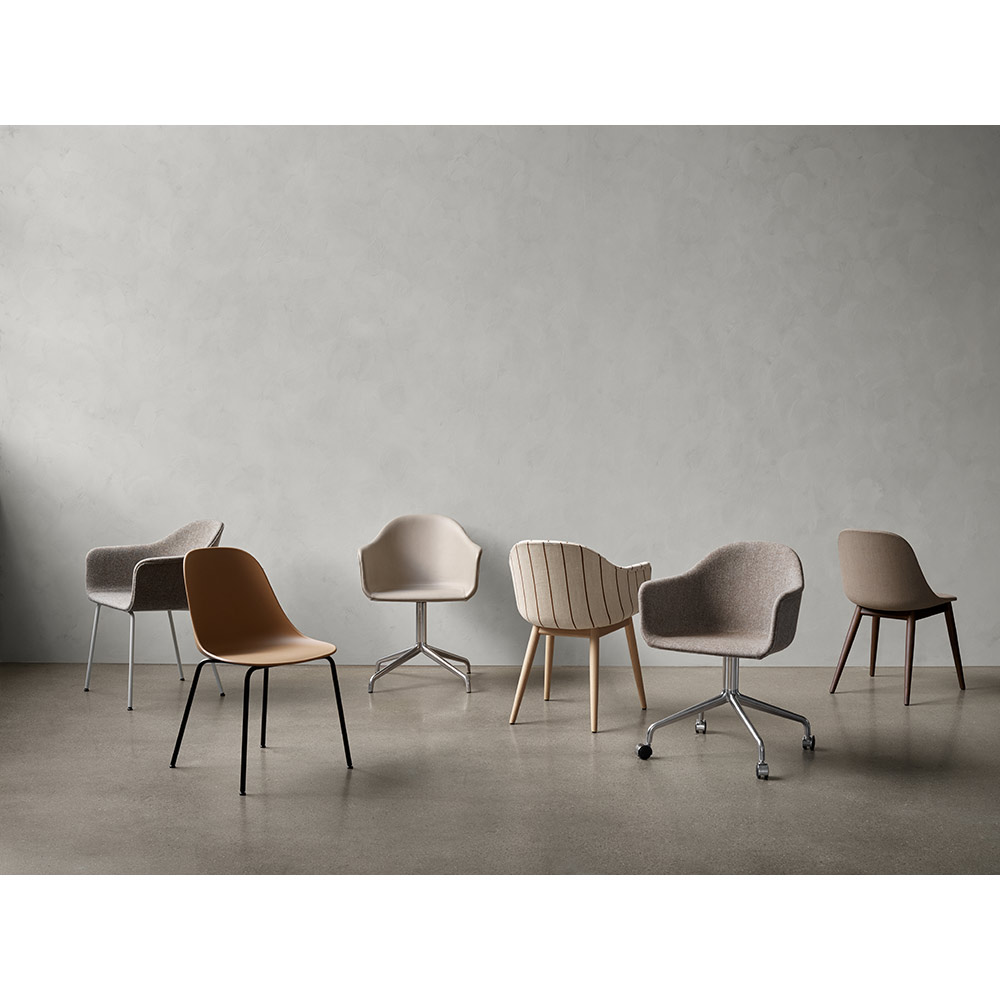 Harbour Dining Chair - White, Dark Oak Base