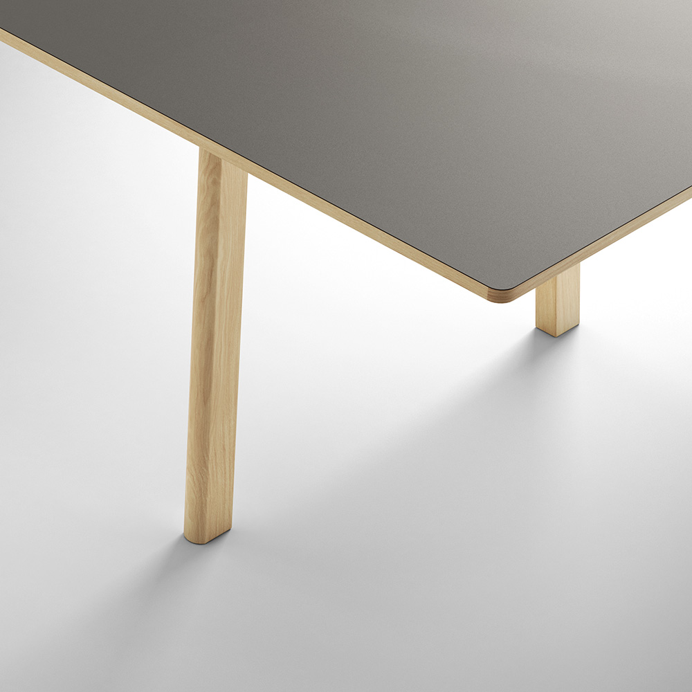 Ana Extendable Dining Table - Almond Laminate Top, Oak