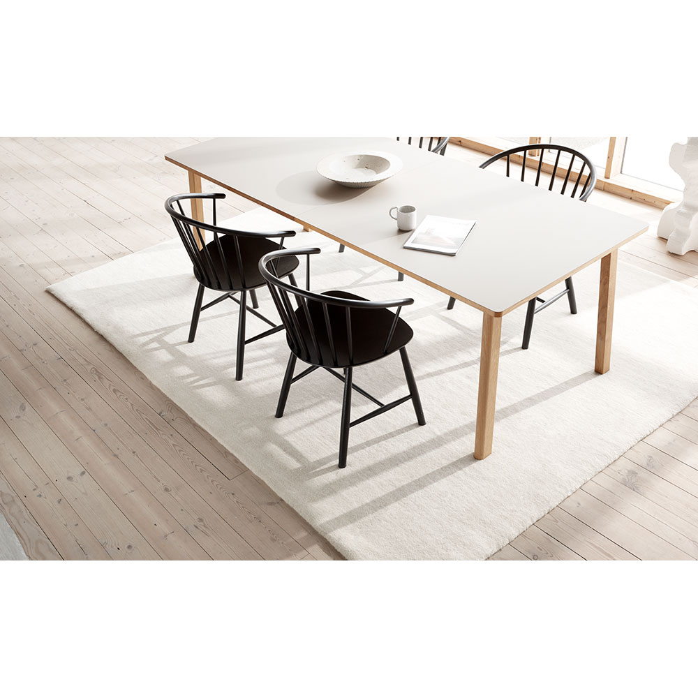 Ana Extendable Dining Table - White Laminate Top, Soap Oak