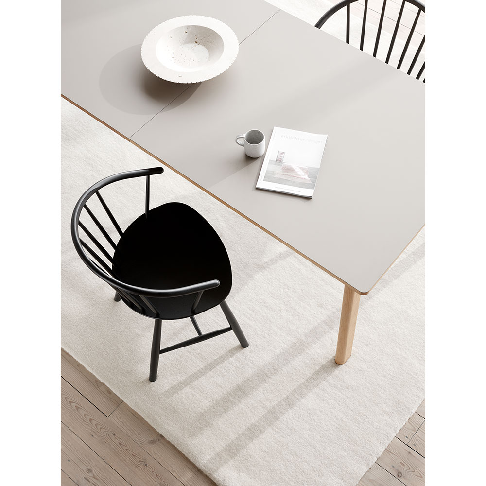 Ana Extendable Dining Table - White Laminate Top, Soap Oak