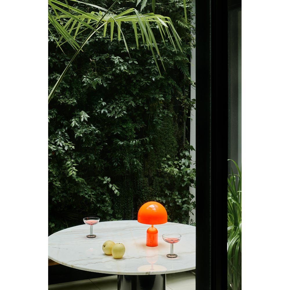 Tube 36 Dining Table White Marble Top Black Base 2 | Rouse Home