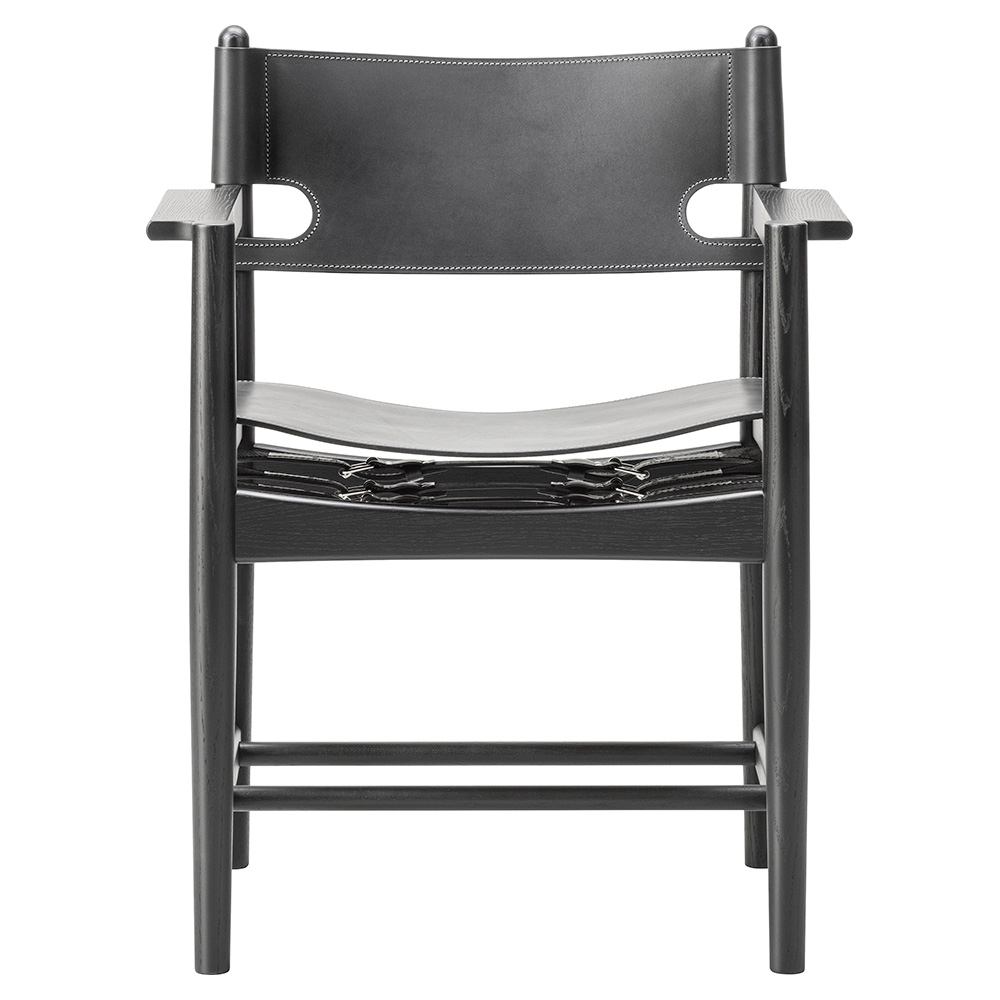 The Spanish Armchair - Black Leather