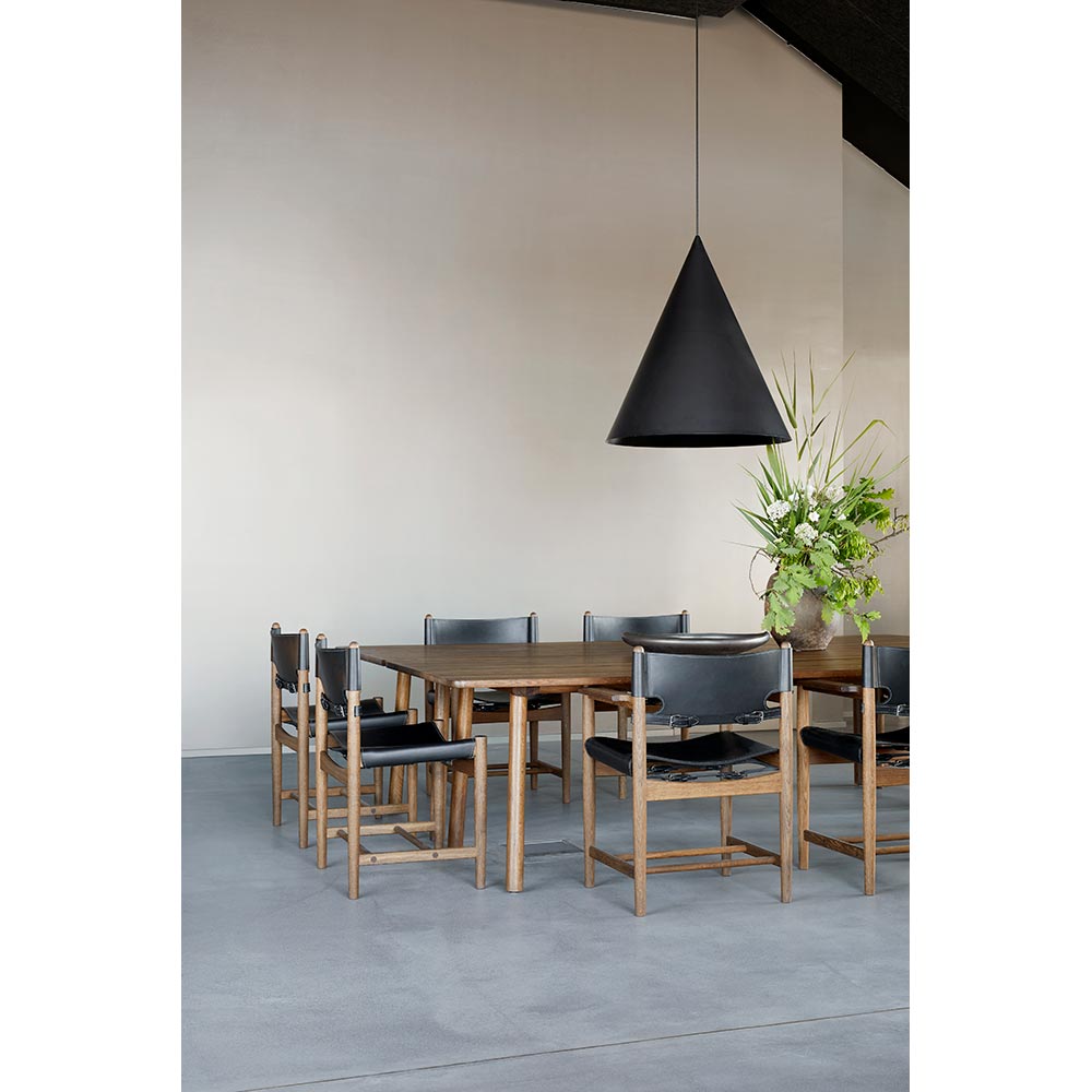 The Spanish Dining Chair - Cognac Saddle Leather, Oak Oiled