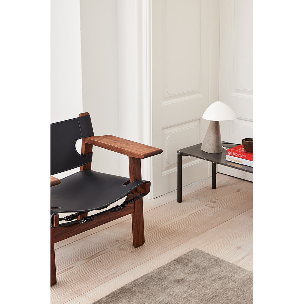 The Spanish Lounge Chair - Black Saddle Leather, Walnut Oiled