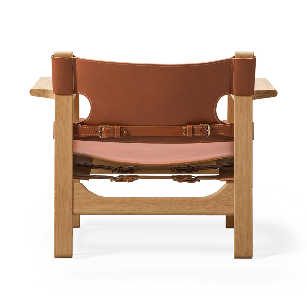 The Spanish Lounge Chair - Cognac Saddle Leather, Oak Oiled