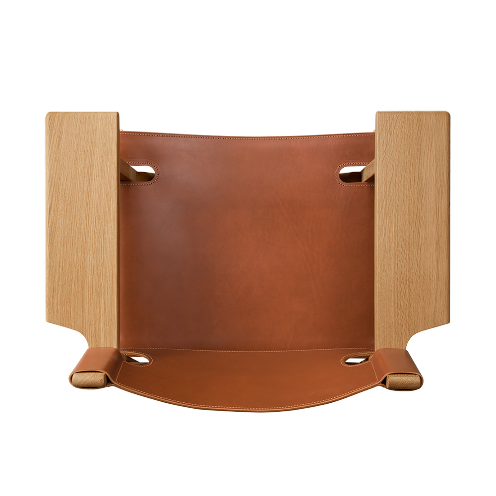 The Spanish Lounge Chair - Cognac Saddle Leather, Oak Oiled