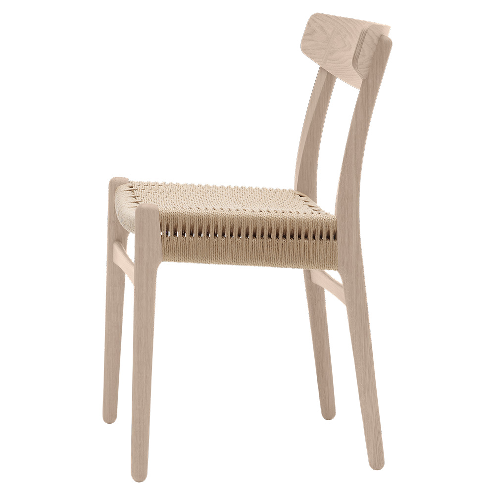 Ch23 Dining Chair Natural Paper Cord Oak Soap 2 | Rouse Home