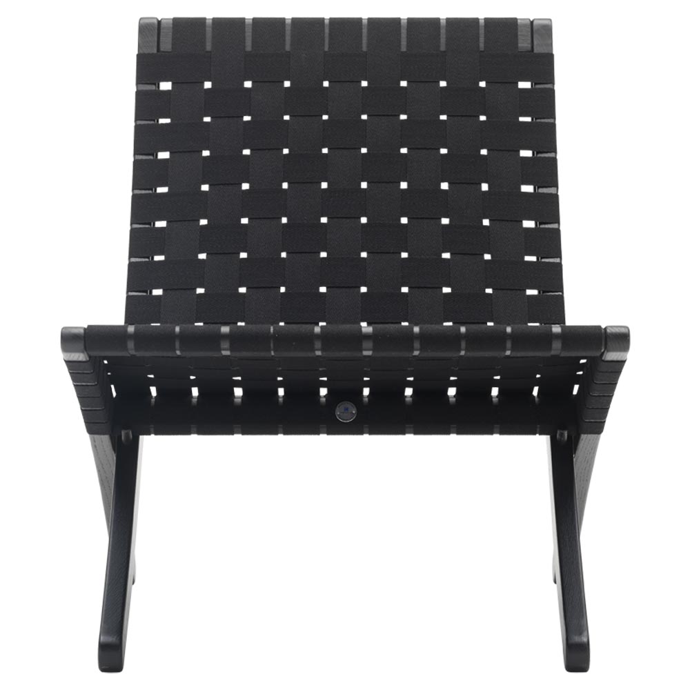MG501 Cuba Chair - Black Cotton Webbing, Oak Black Painted