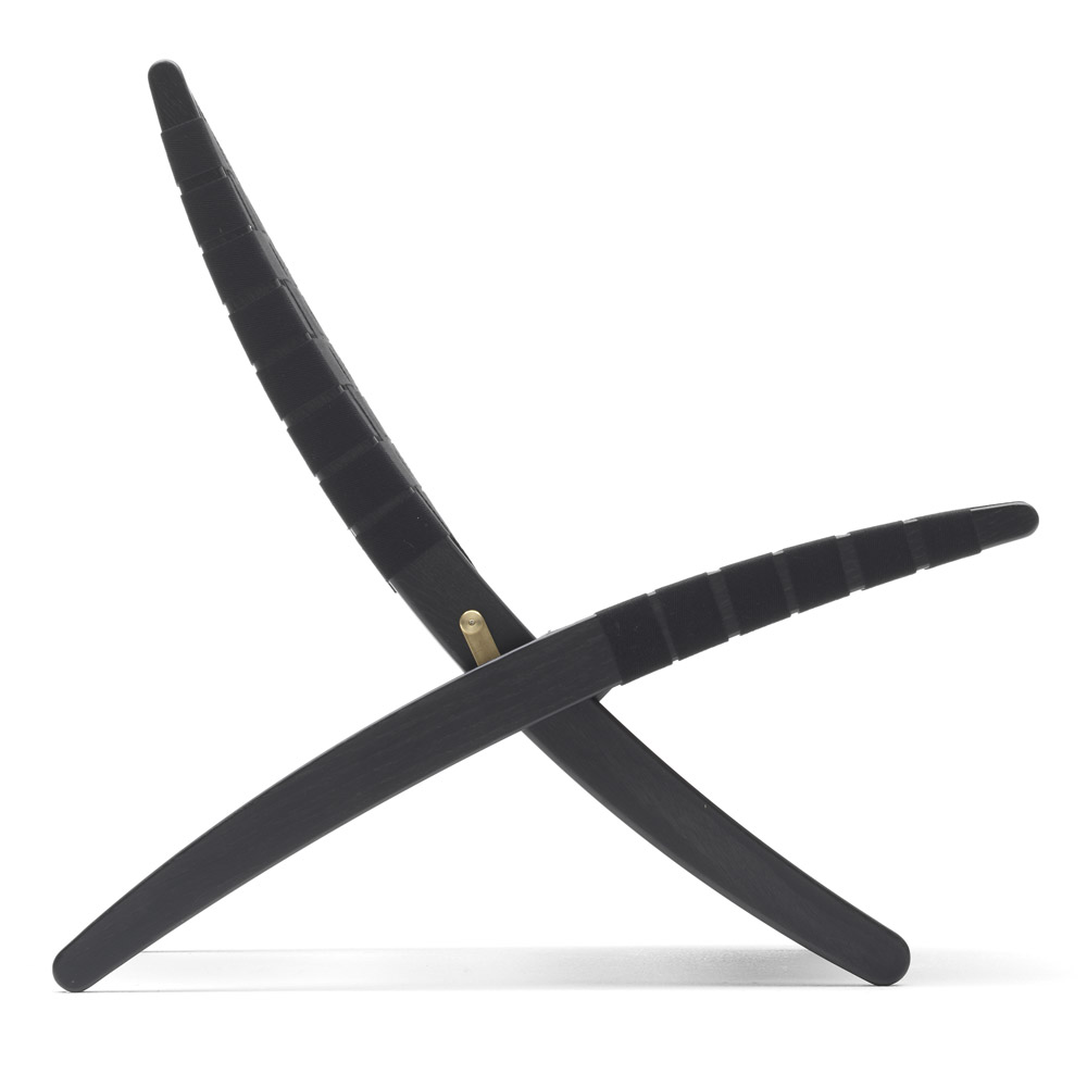 MG501 Cuba Chair - Black Cotton Webbing, Oak Black Painted