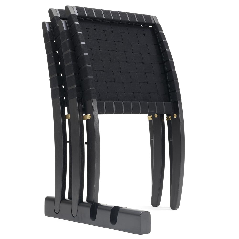 MG501 Cuba Chair - Black Cotton Webbing, Oak Black Painted