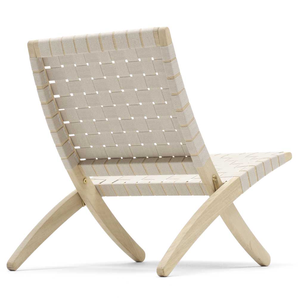 MG501 Cuba Chair - Natural Cotton Webbing, Oak Soap