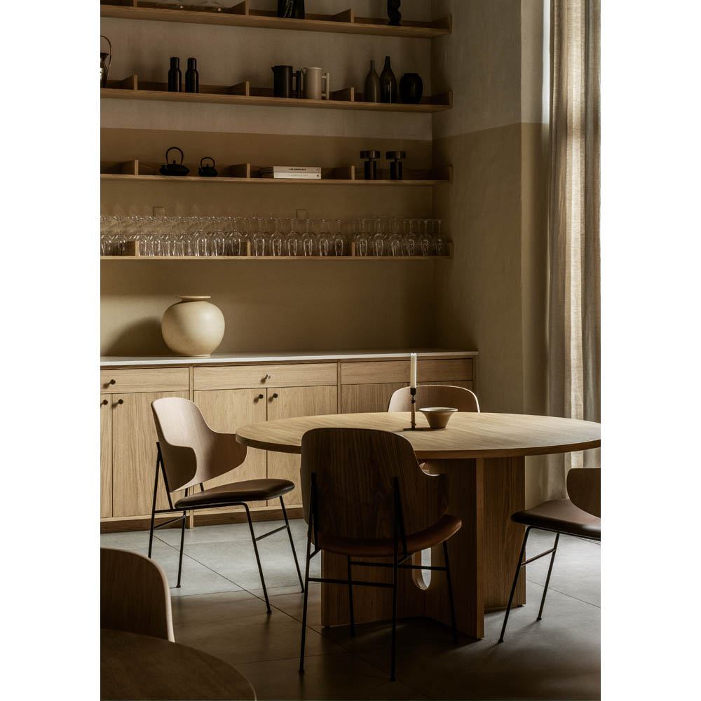 Androgyne Round Dining Table Natural Oak 6 | Rouse Home