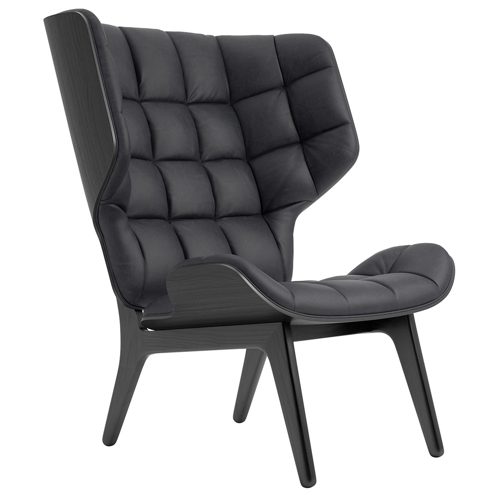Mammoth Lounge Chair - Dunes Anthracite, Black Frame