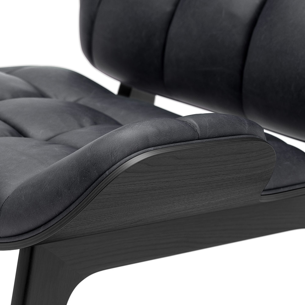 Mammoth Lounge Chair - Dunes Anthracite, Black Frame