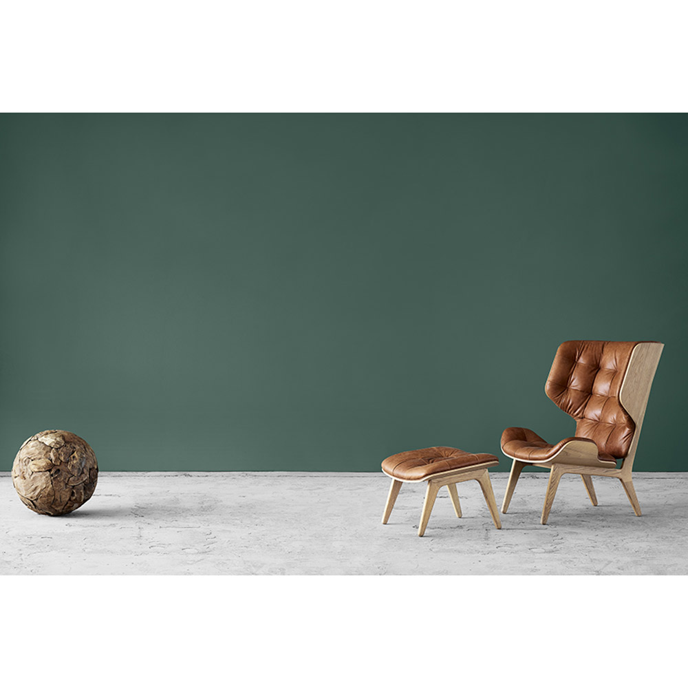 Mammoth Lounge Chair Vintage Leather Cognac Natural Frame 03 | Rouse Home