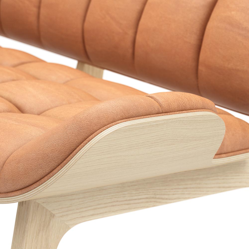 Mammoth Sofa - Dunes Cognac, Natural Frame