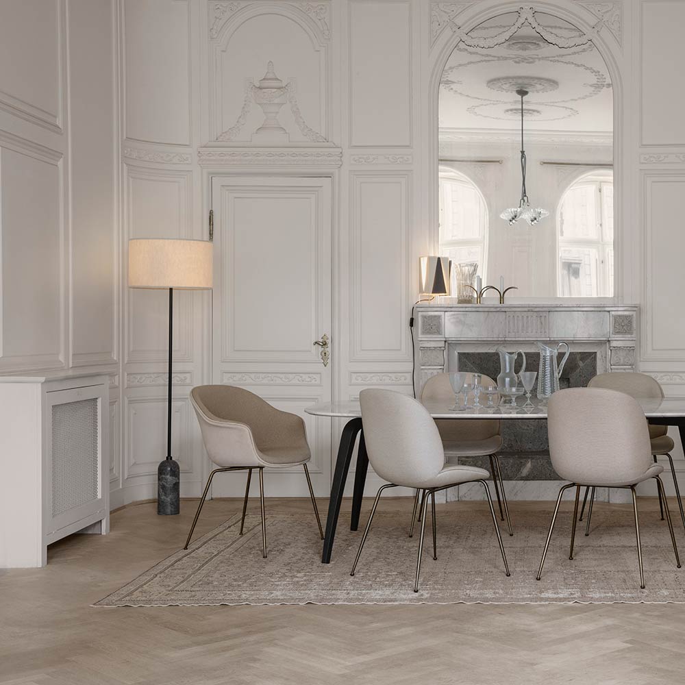 Bat Front Upholstered Dining Chair - Conic Base