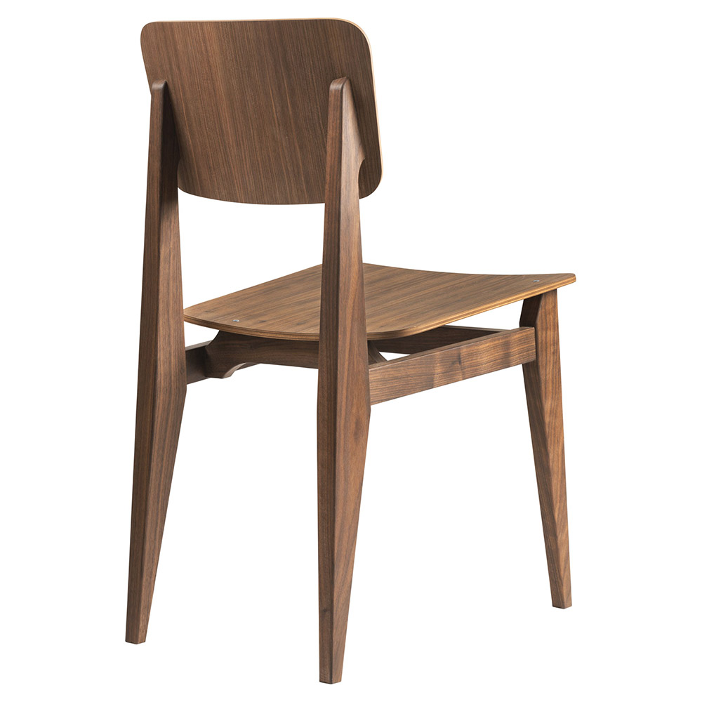 C-Chair Unupholstered Dining Chair - Veneer, American Walnut Oiled