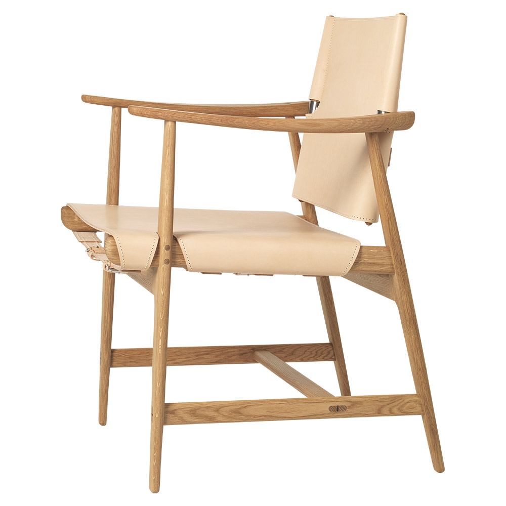 BM1106 Huntsman Dining Chair - Leather, Oak Oil