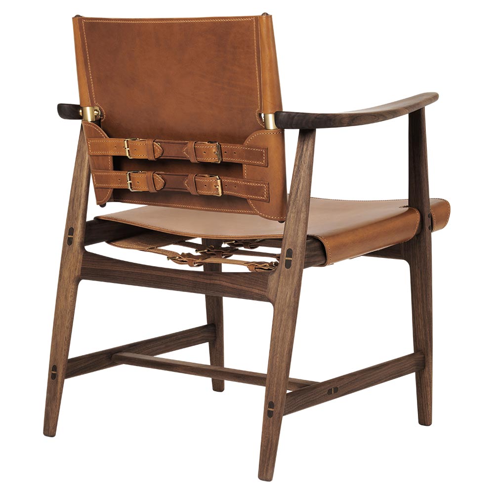 BM1106 Huntsman Dining Chair - Leather, Walnut Oil