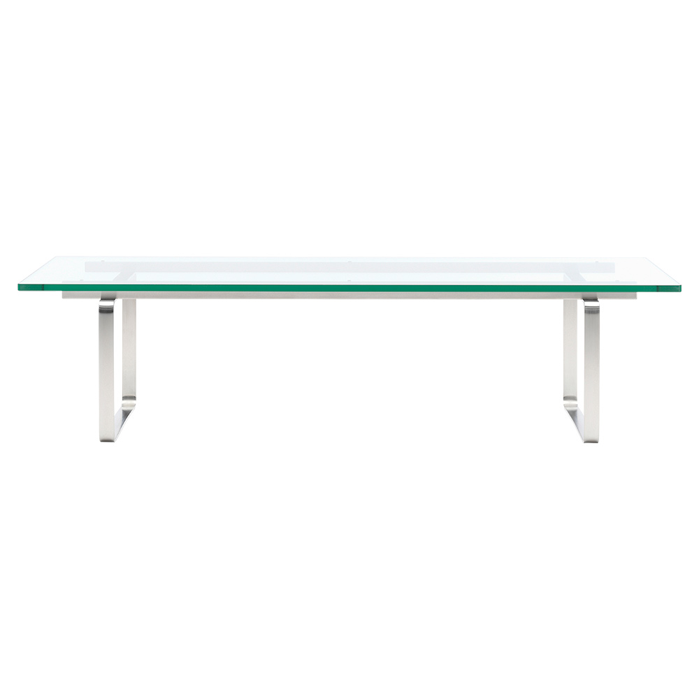 CH108 Rectangular Coffee Table - Glass, Stainless Steel
