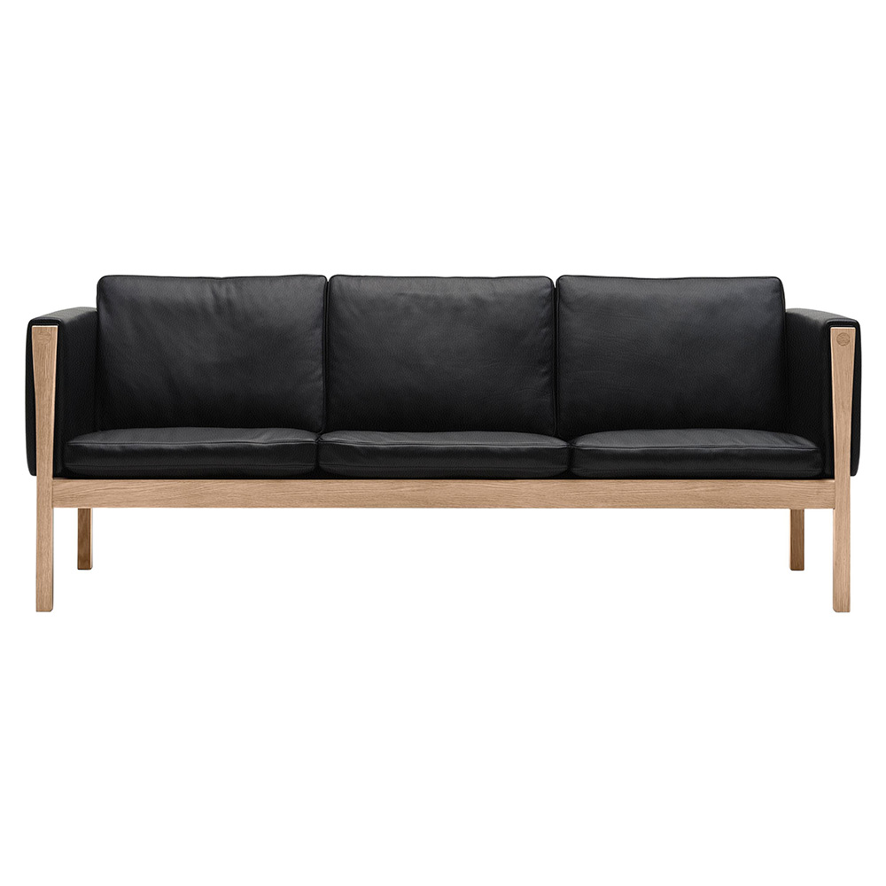 CH163 Sofa - Leather Thor 301, Oak Oil
