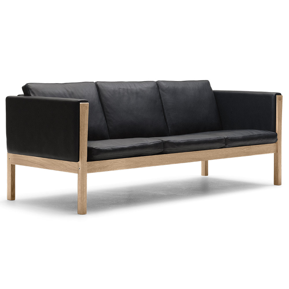 CH163 Sofa - Leather Thor 301, Oak Oil