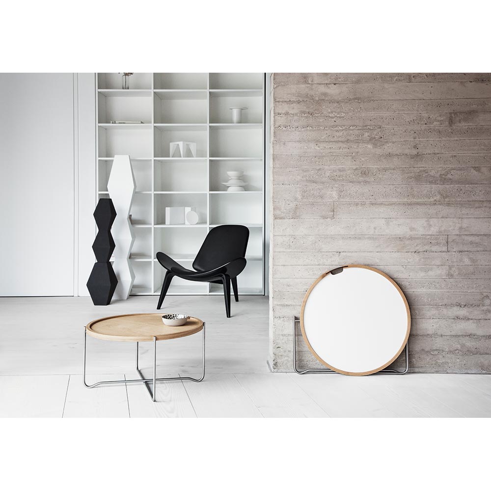CH417 Tray Coffee Table - Oak/Walnut, Stainless Steel