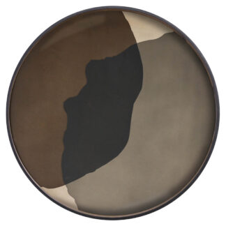 Graphite Combined Dots Glass Tray