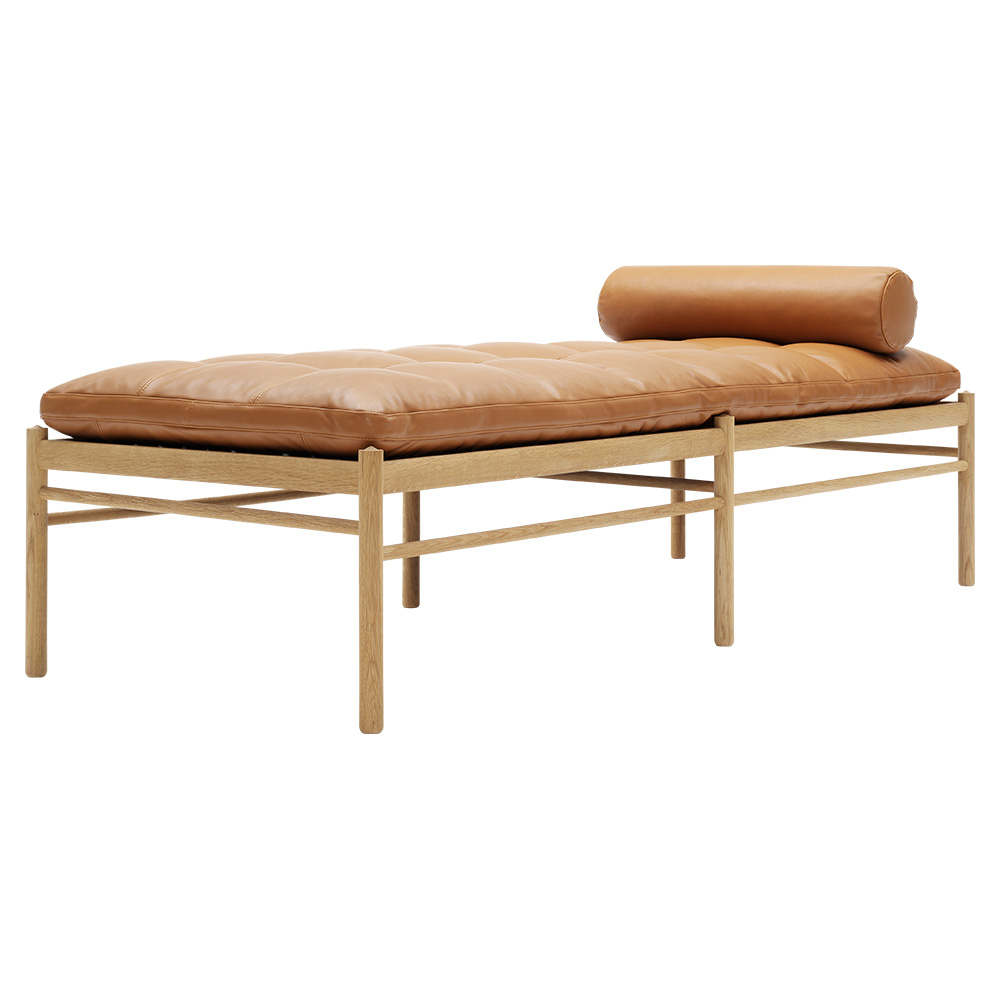 OW150 Colonial Daybed - Leather Sif 95, Oak Oil