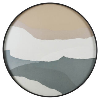 Slate Wabi Sabi Round Glass Tray