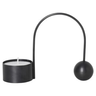 Balance Tealight Holder Black Brass