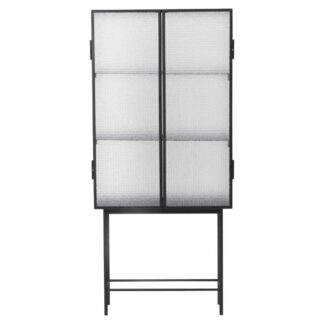 Haze Vitrine - Wired Glass, Black
