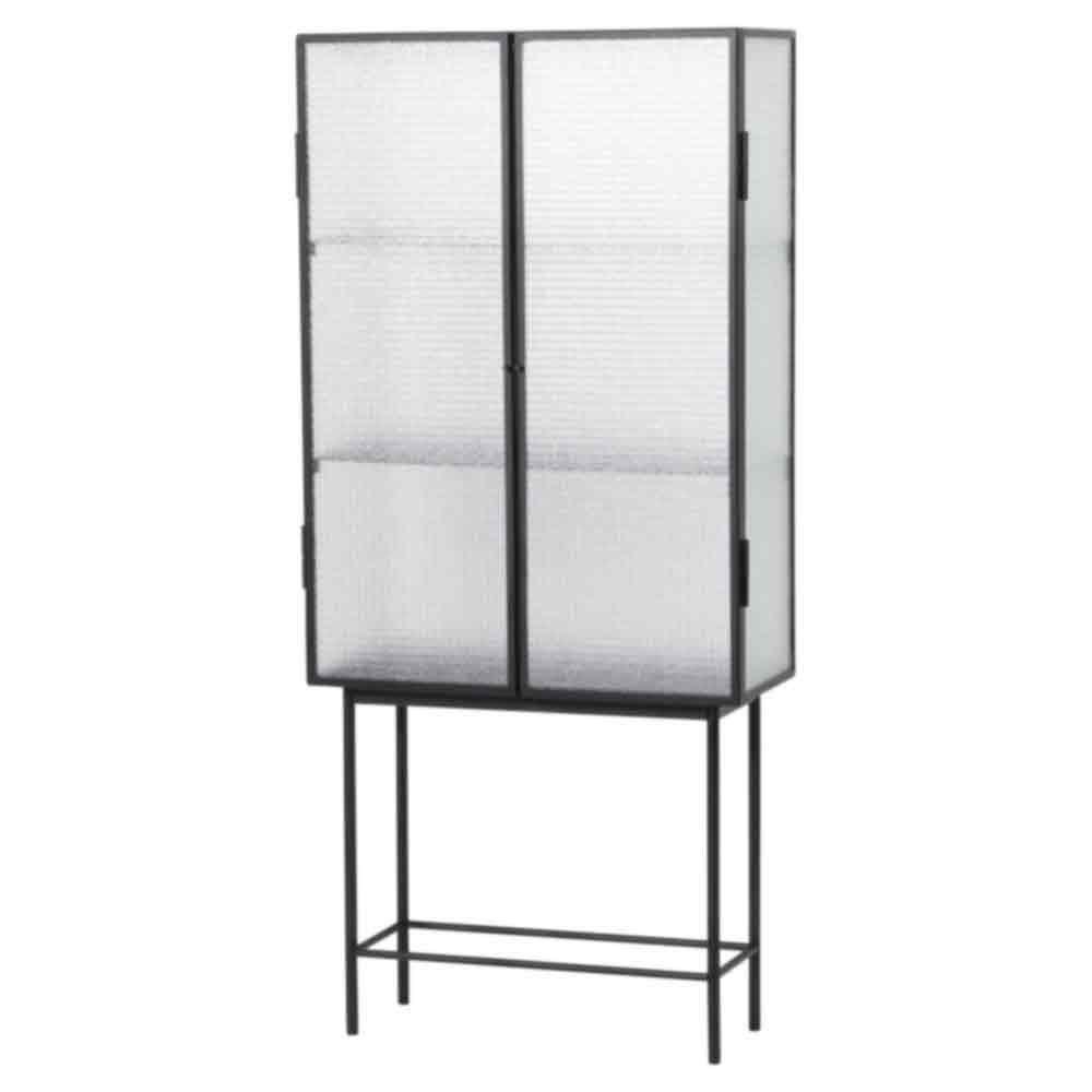 Haze Vitrine - Wired Glass, Black | Rouse Home