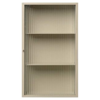 Haze Wall Cabinet - Reeded Glass, Cashmere