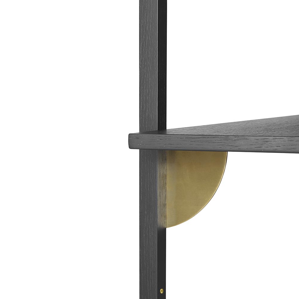 Sector Single Narrow - Black Ash, Brass | Rouse Home