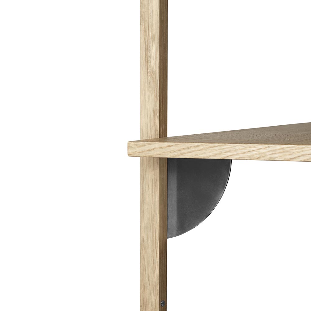 Sector Single Narrow - Oak, Black Brass | Rouse Home