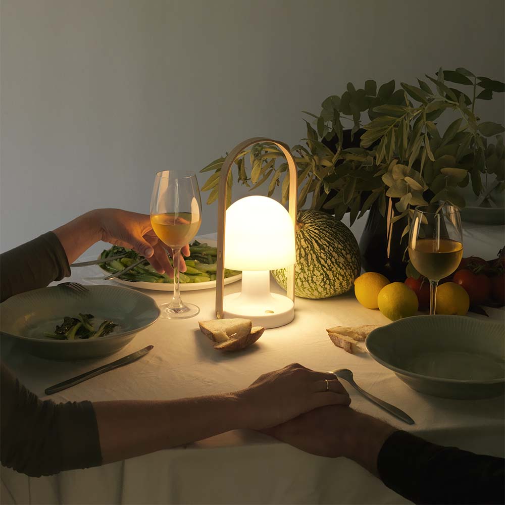 FollowMe Portable Lamp - White, Oak