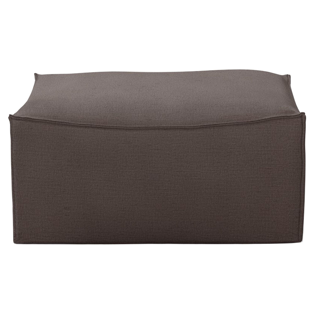 Catena Square Pouf - Hot Madison Brown | Rouse Home