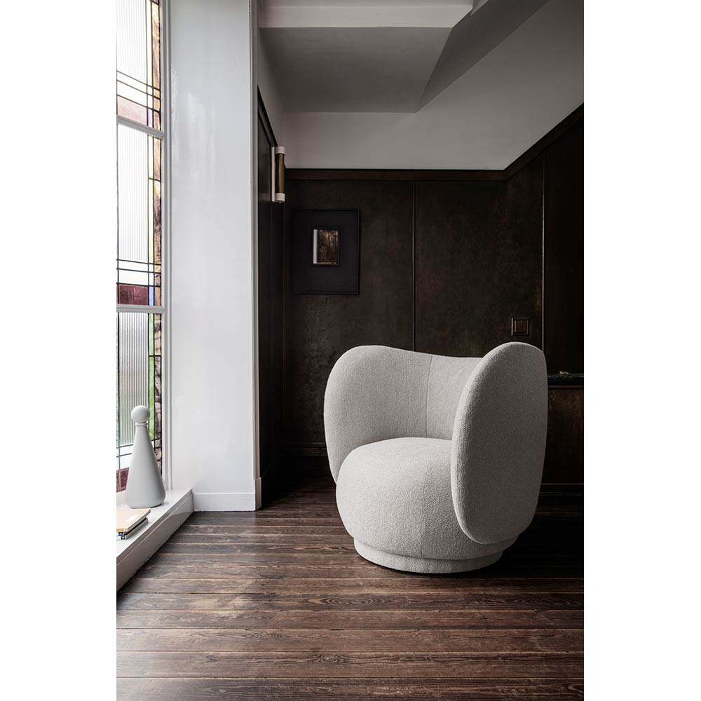 Rico Lounge Chair - Faded Velvet Concrete