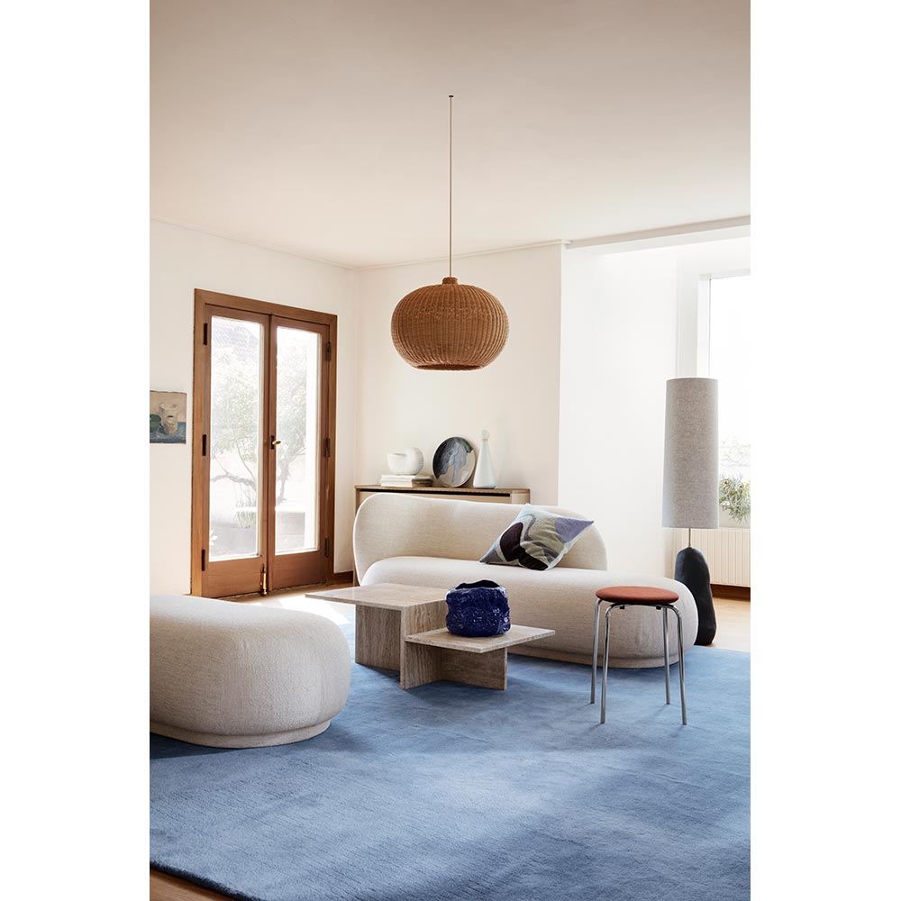 Rico Ottoman - Faded Velvet Sand