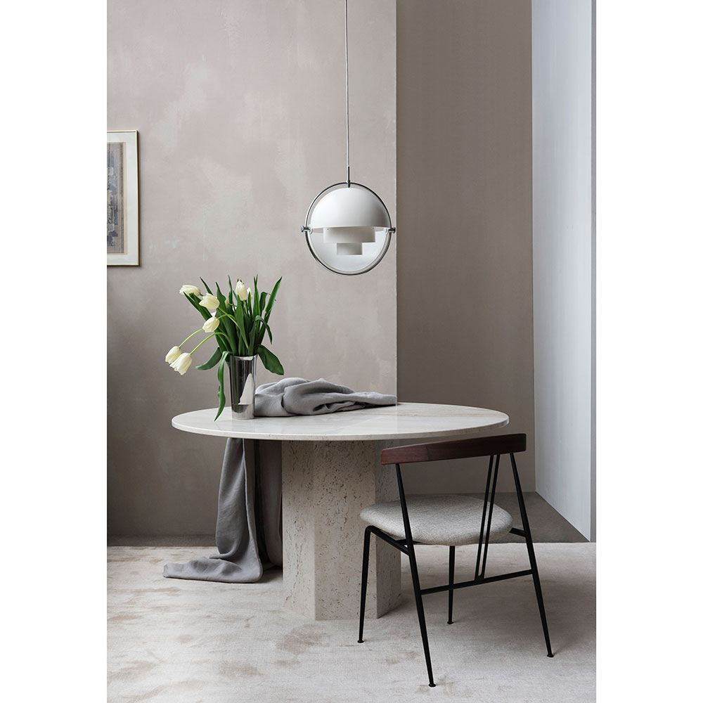 Violin Seat Upholstered Dining Chair - Walnut, Karakorum