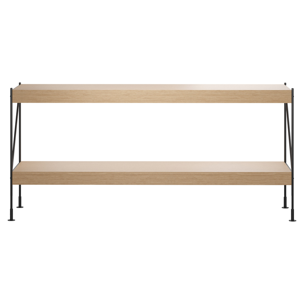 Zet Storage System 27 6h Black Steel Natural Oak 2 | Rouse Home